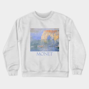 The Manneport, Reflections of Water (1885) by Claude Monet Crewneck Sweatshirt